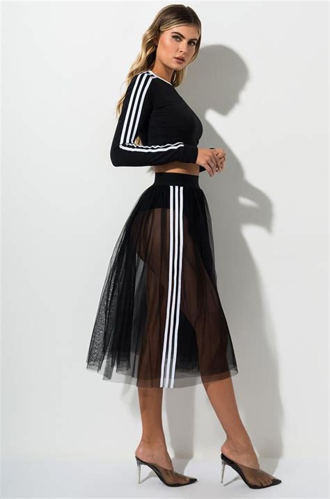 adidas sheer skirt